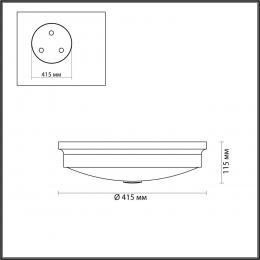 Odeon light 4824/4C WALLI ODL21 577 бронзовый/белый Настенно-потолочный светильник E14 4*40W MARSEI  - 2 купить